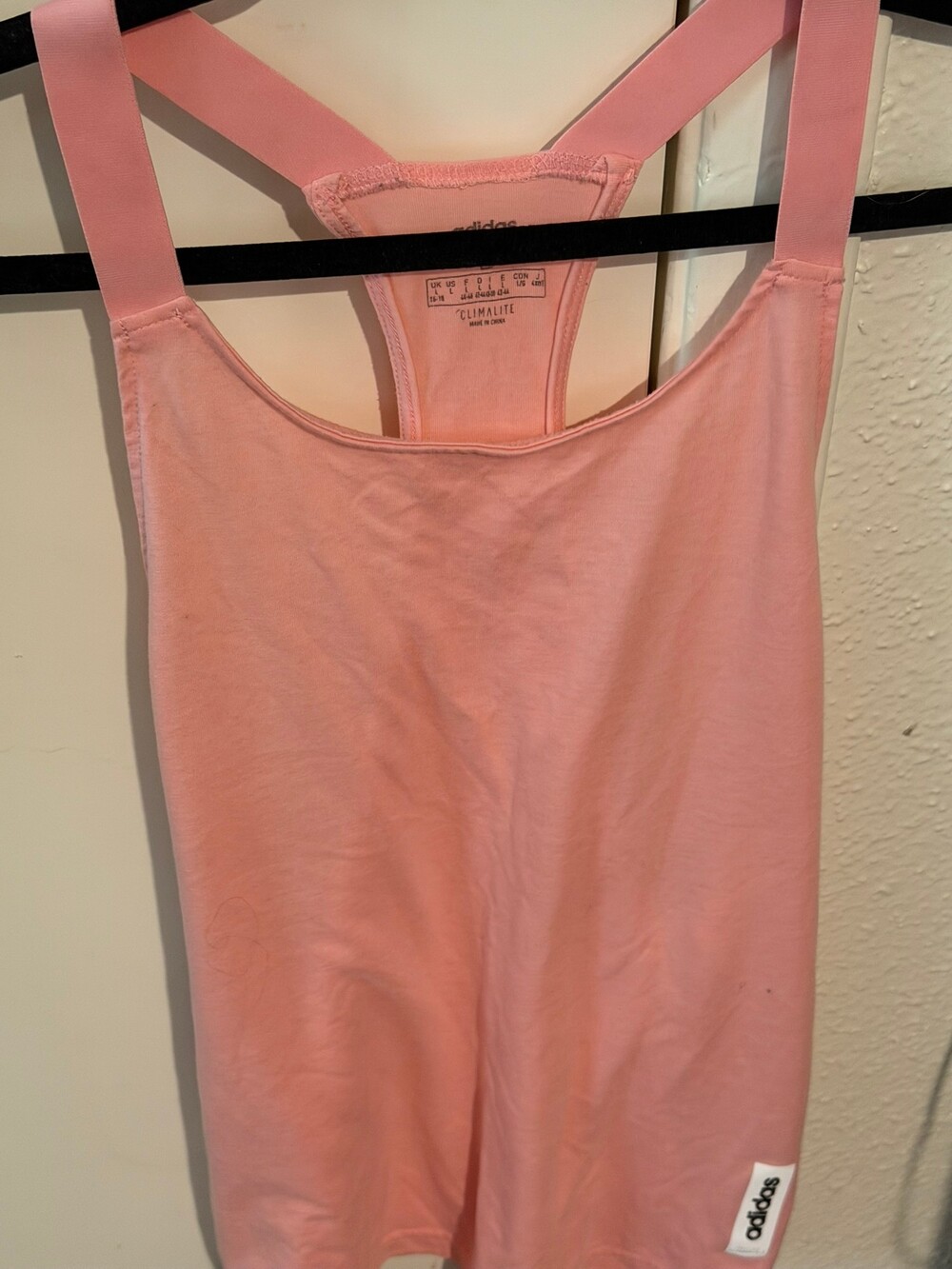 Adidas Climalite Large Pink Racerback Tank Top Athletic Shirt